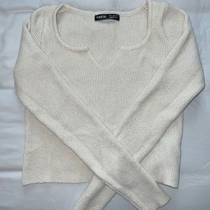 SHEIN, size small, creme knit sweater
